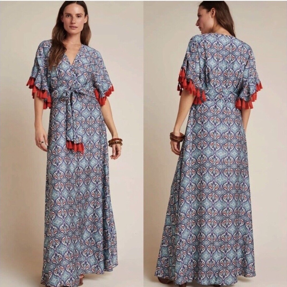 Anthropologie - Sachin & Babi Tasseled Maxi Dress